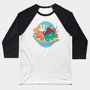 Kawaii Ice Cream Baseball T-Shirt